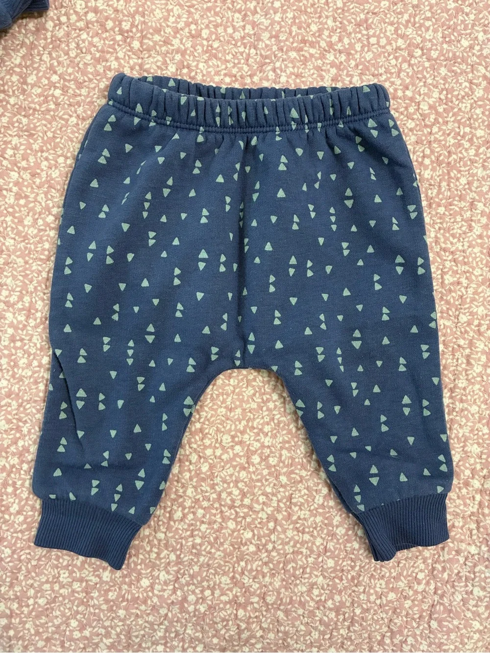 Old Navy Navy Blue Patterned One-Piece Footie